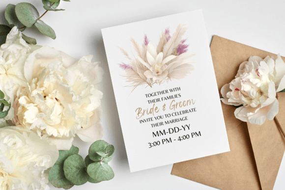 Wildflower Wedding Invitation Template