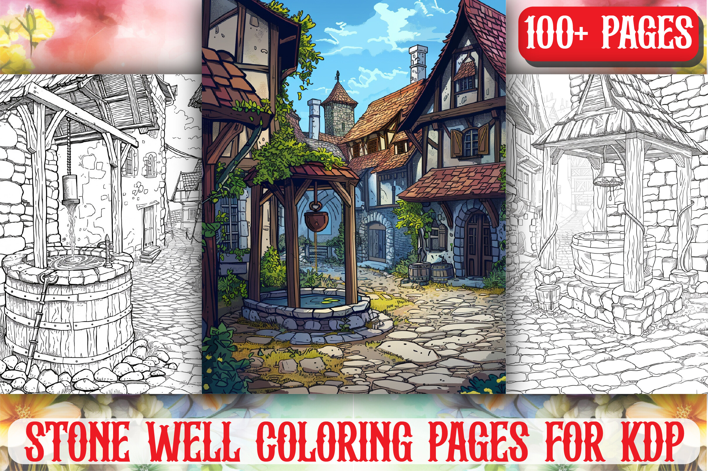 Best Stone Well Coloring Pages for Adult