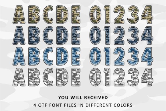 Camouflage Font - Preview 1