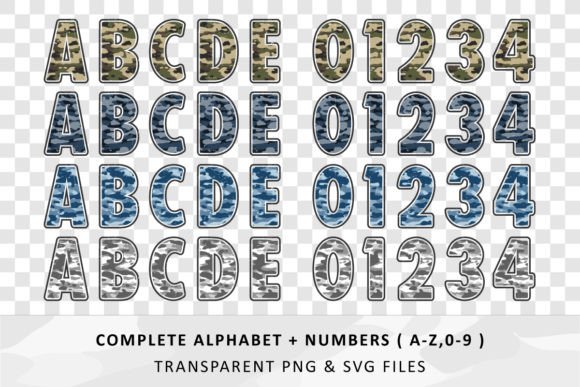Camouflage Font - Preview 2