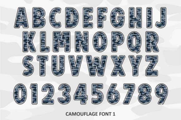 Camouflage Font - Preview 4