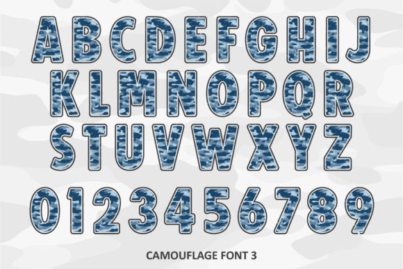 Camouflage Font - Preview 5