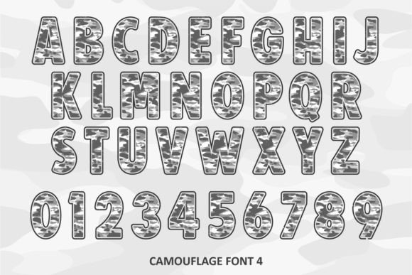 Camouflage Font - Preview 6