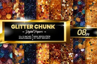 Glitter Chunk Digital Papers Graphic by Hurairagraphics · Creative Fabrica
