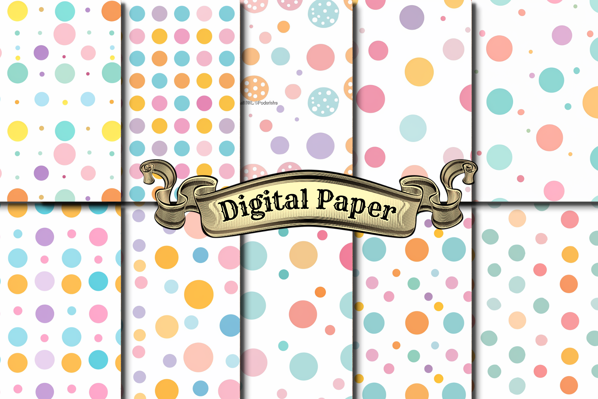 Pastel Polka Dot Digital Papers Graphic by craftsmaker · Creative Fabrica