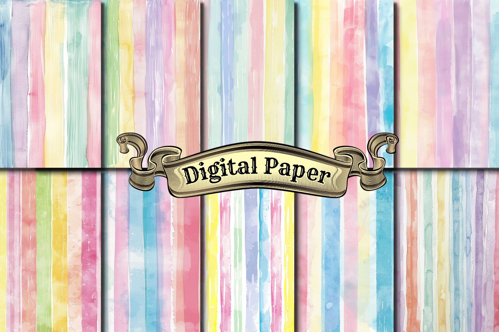 Rainbow Pastel Ombre Digital Paper Graphic by craftsmaker · Creative ...