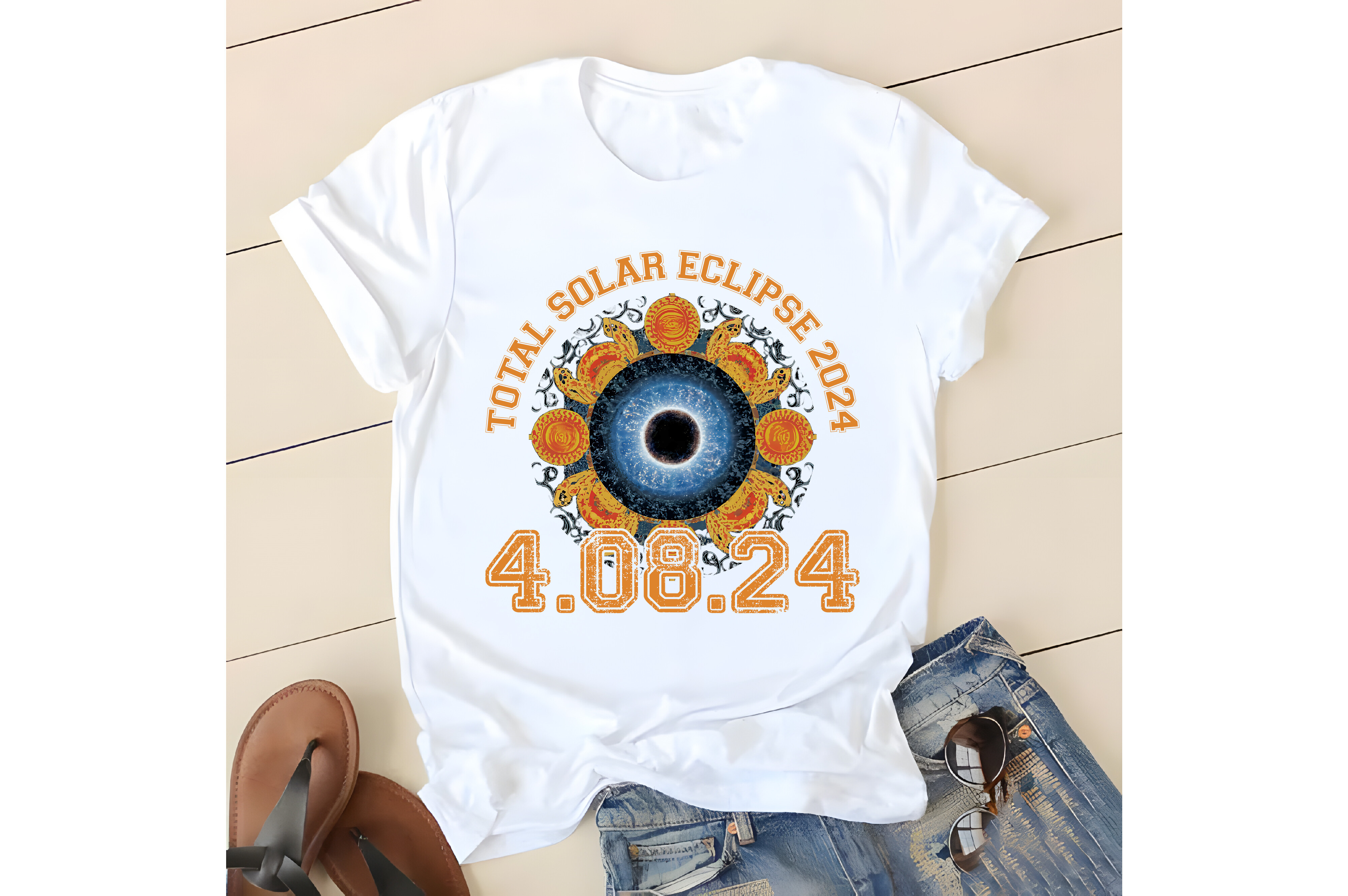 April 8 2024 Total Solar Eclipse Png Svg Graphic by Ya_Design Store ...