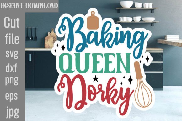 Baking Queen Dorky SVG Cut File