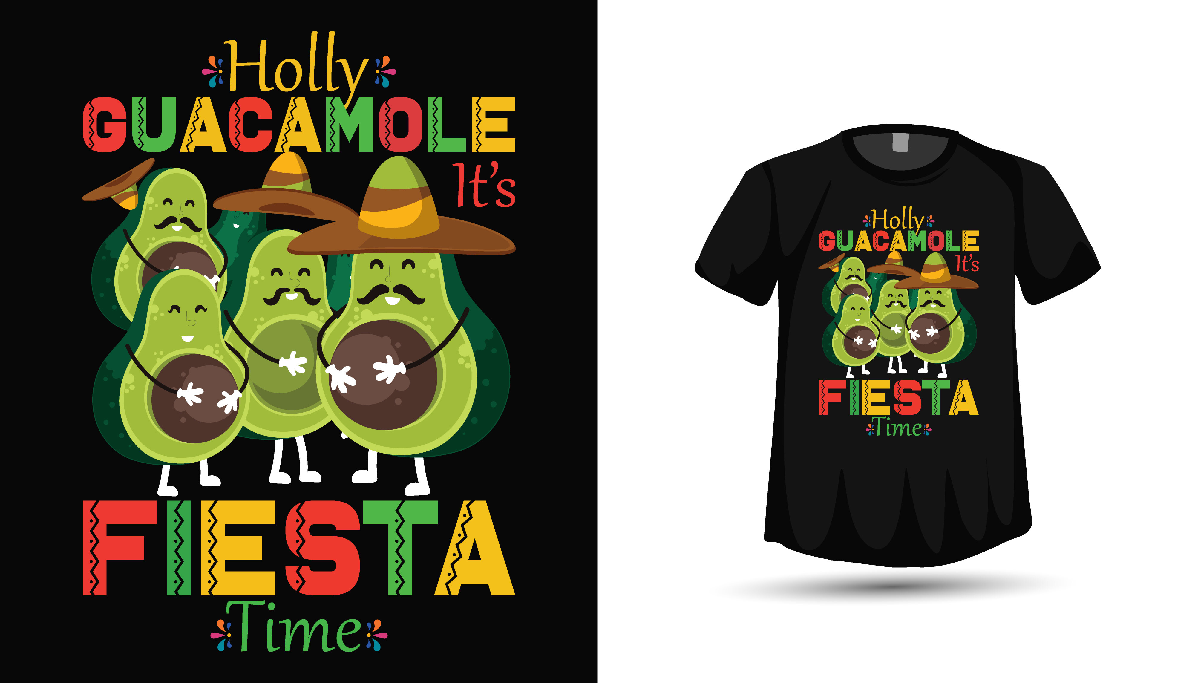 CInco De Mayo Avocado Tshirt Design Graphic by Vectography · Creative ...