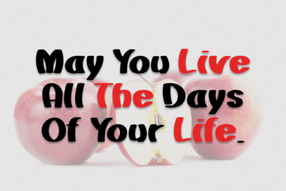 Curvy Apple Font PNG with transparent background - Preview 3