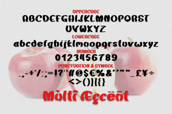 Curvy Apple Font PNG with transparent background - Preview 6