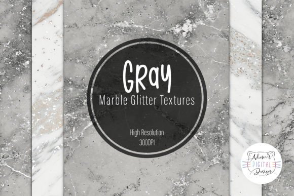 Gray Marble Glitter Textures