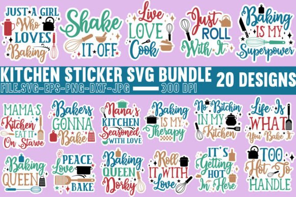 Kitchen Sticker SVG Bundle