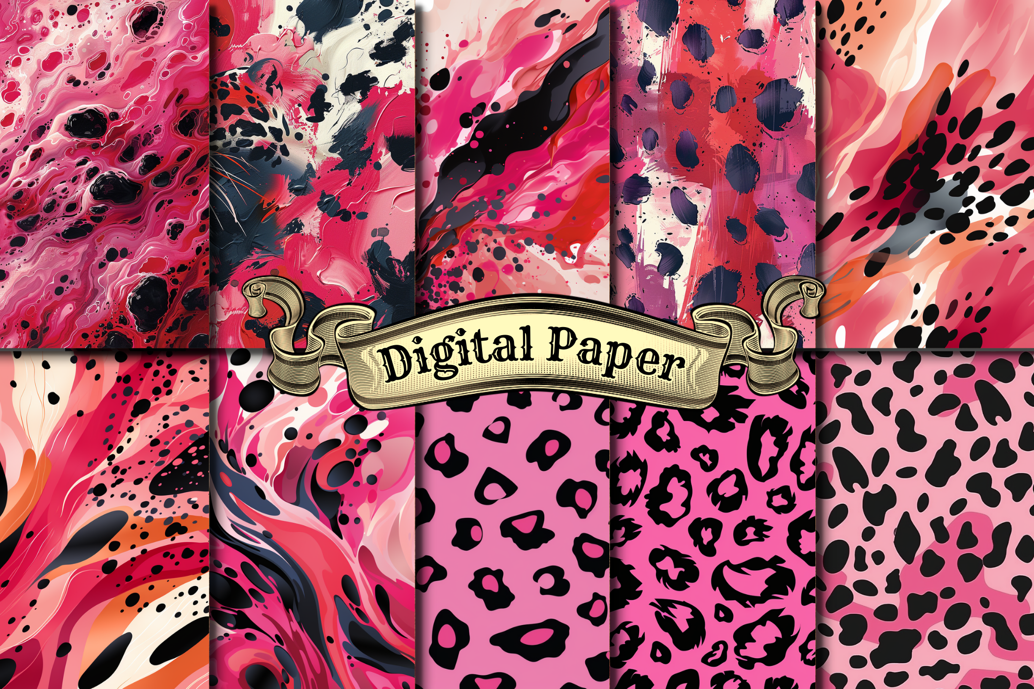 Pink Leopard Digital Paper Graphic by craftsmaker · Creative Fabrica