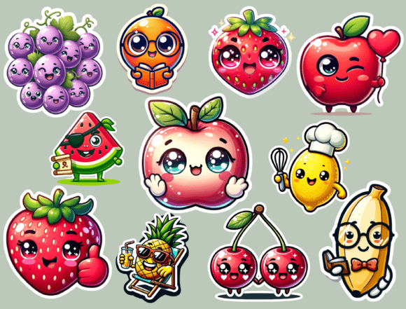 Fruits Digital Stickers