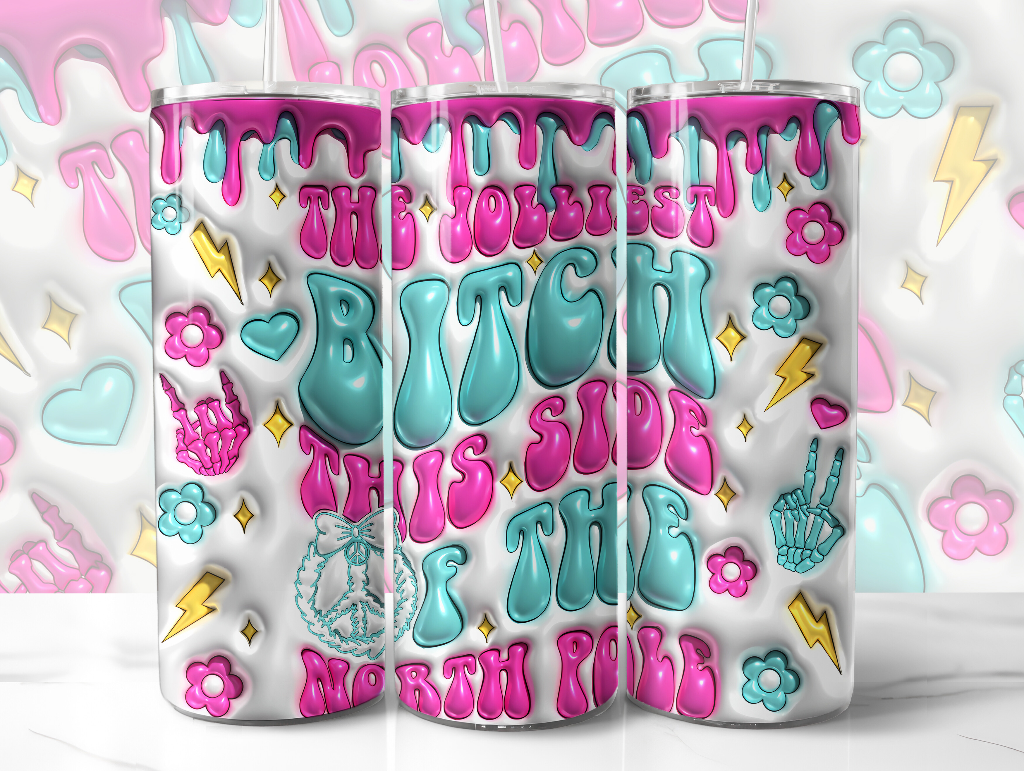 3D Funny Inflated Tumbler Wrap Graphic by SushiDesignStore · Creative ...