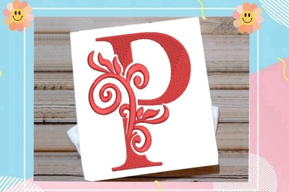 Creative Lettering P Beautiful Letter P Monogram · Creative Fabrica