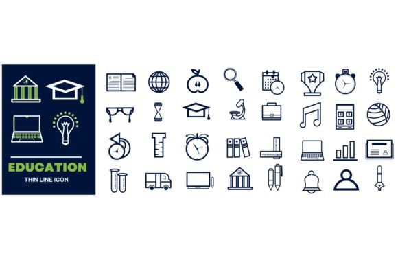 Education Line Icon Collection