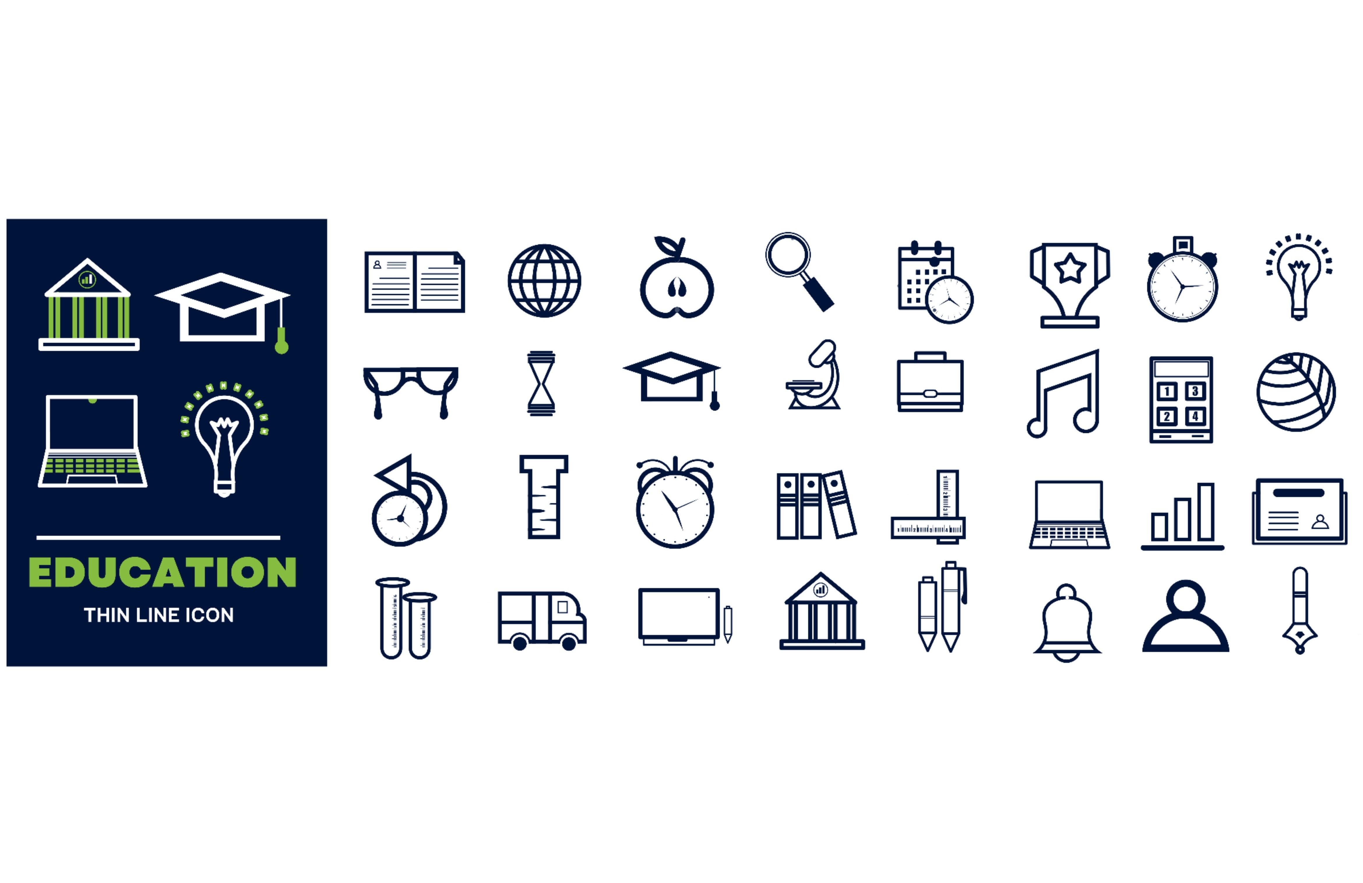 Education Line Icon Collection