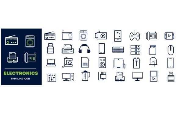 Electronics and Devices Line Icon