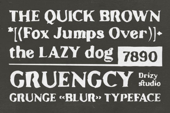 Gruengcy Font PNG with transparent background - Preview 1