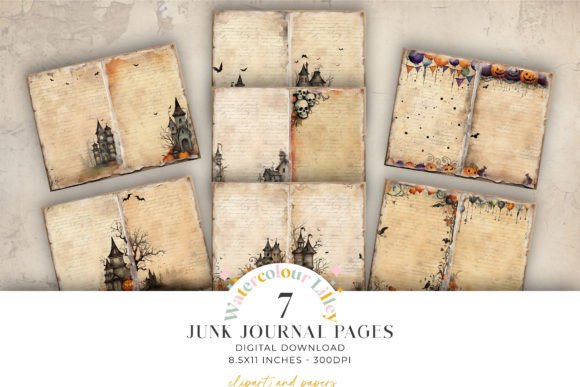 Halloween Junk Journal BiFold Pages