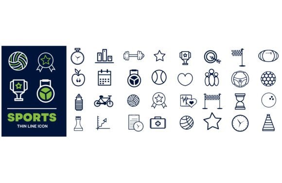Line Icons of the Sport