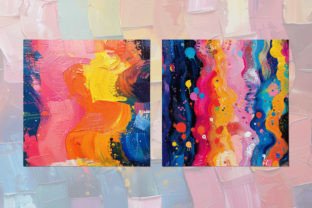 Rainbow Brushstrokes Seamless Patterns Graphic by curvedesign ...