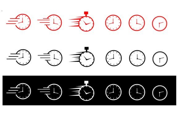 Speed Timer Icon Set