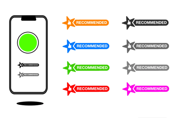 Vector Set of Recommended Icon