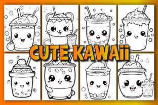 100 Cute Kawaii Coloring Pages for Kids Graphic by A F Smart Store ...