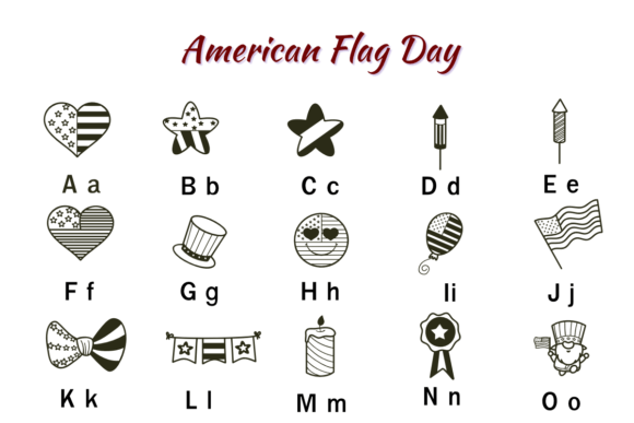 American Flag Day Font - Preview 1