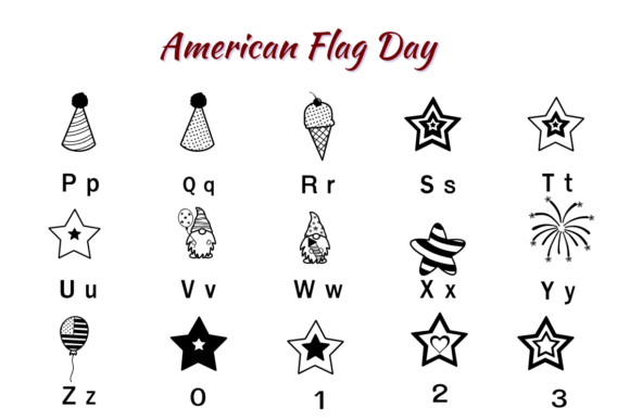 American Flag Day Font - Preview 2