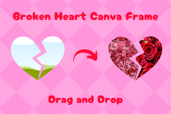 Broken Heart Canva Frame Template
