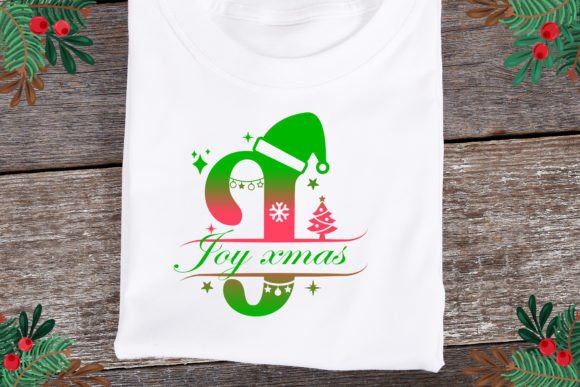 Full Xmas Monogram Font PNG with transparent background - Preview 1