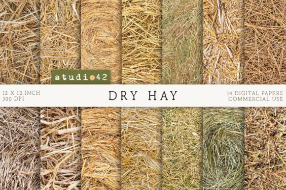 Hay Background Digital Papers, Hay Paper