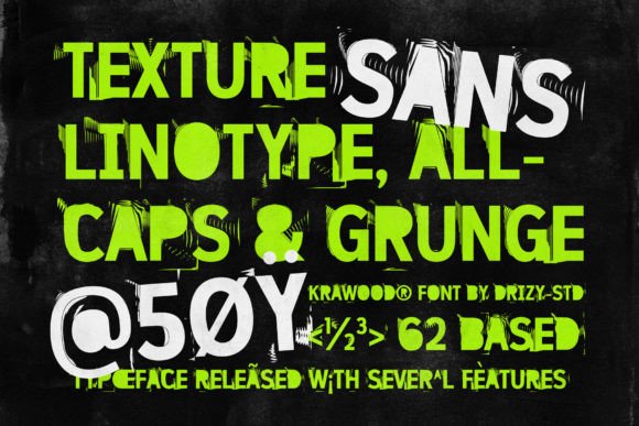 Krawood Font PNG with transparent background - Preview 1