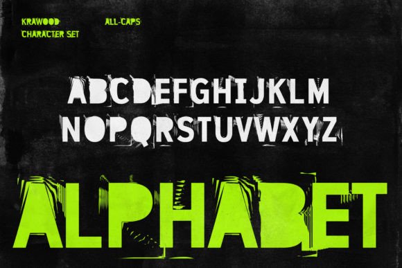 Krawood Font PNG with transparent background - Preview 2