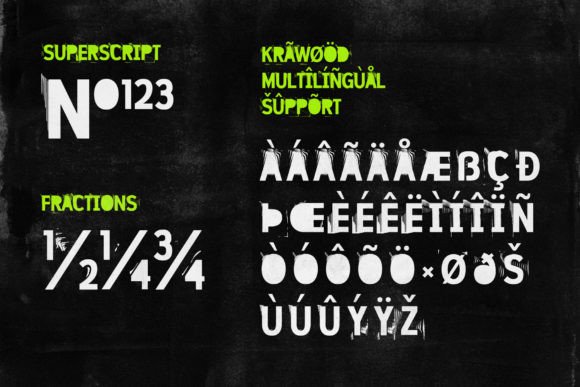 Krawood Font PNG with transparent background - Preview 4