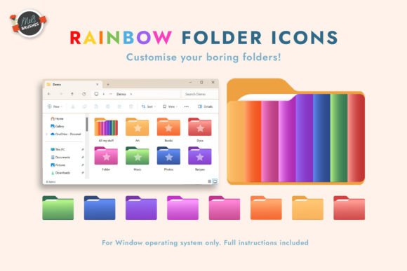 Rainbow Custom Folder Icons