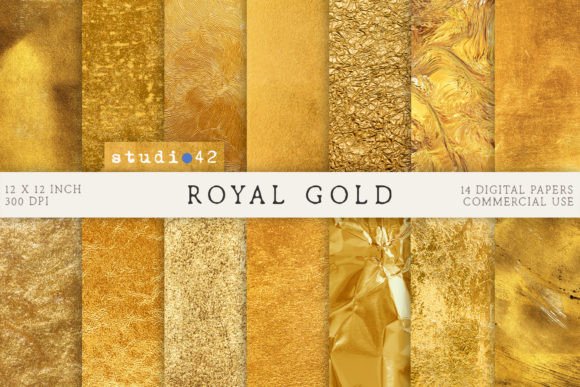 Royal Gold Digital Paper, Gold Digital
