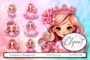 Cute Princess Watercolor Sub Png Clipart Graphic by pixelscreator ...