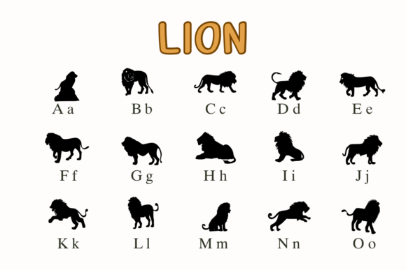 Lion Font PNG with transparent background - Preview 1