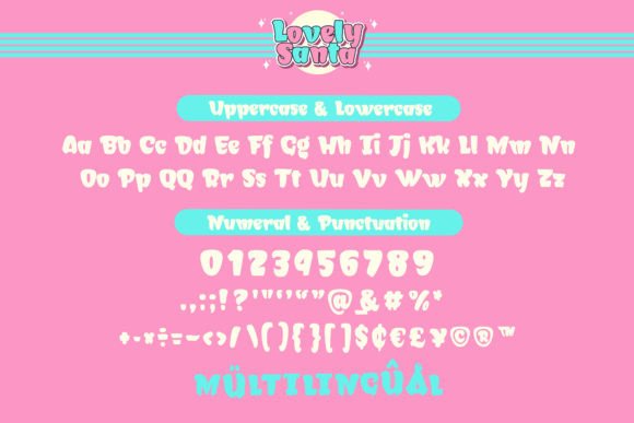 Lovely Santa Font PNG with transparent background - Preview 6