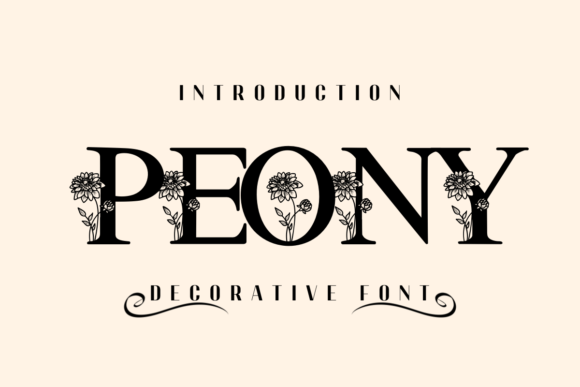 Peony Decorative Font By Nun Sukhwan