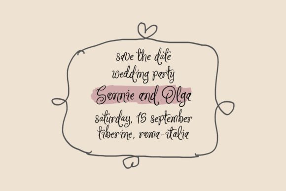 Pretty Heartness Font PNG with transparent background - Preview 2