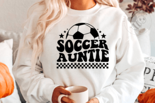 Soccer Auntie Wavy SVG Graphic by Three Dove · Creative Fabrica