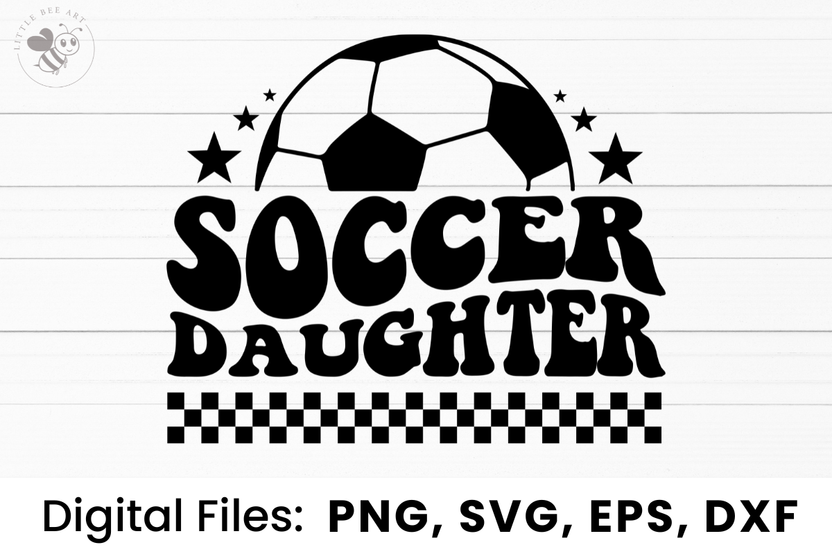 Soccer Daughter Wavy SVG Graphic by Three Dove · Creative Fabrica