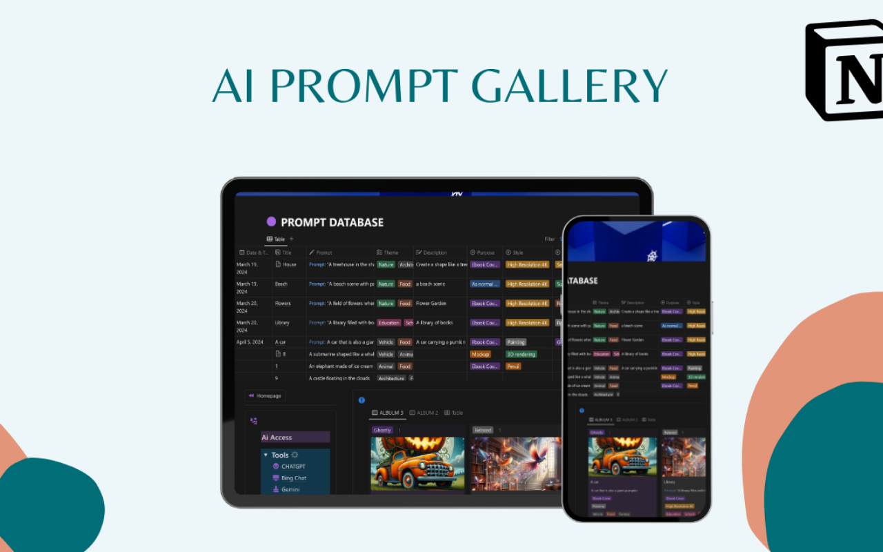 AI PROMPT GALLERY NOTION TEMPLATE Graphic by creativdesignz · Creative ...