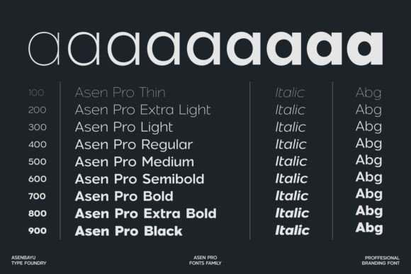 Asen Pro Font - Preview 1